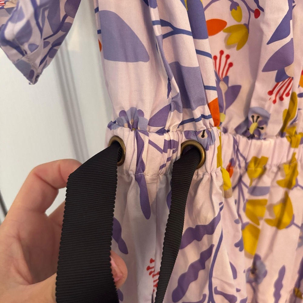 Jessie Zhao Purple Floral Cotton Midi Dress size 4 NWT $269 - Picture 13 of 13